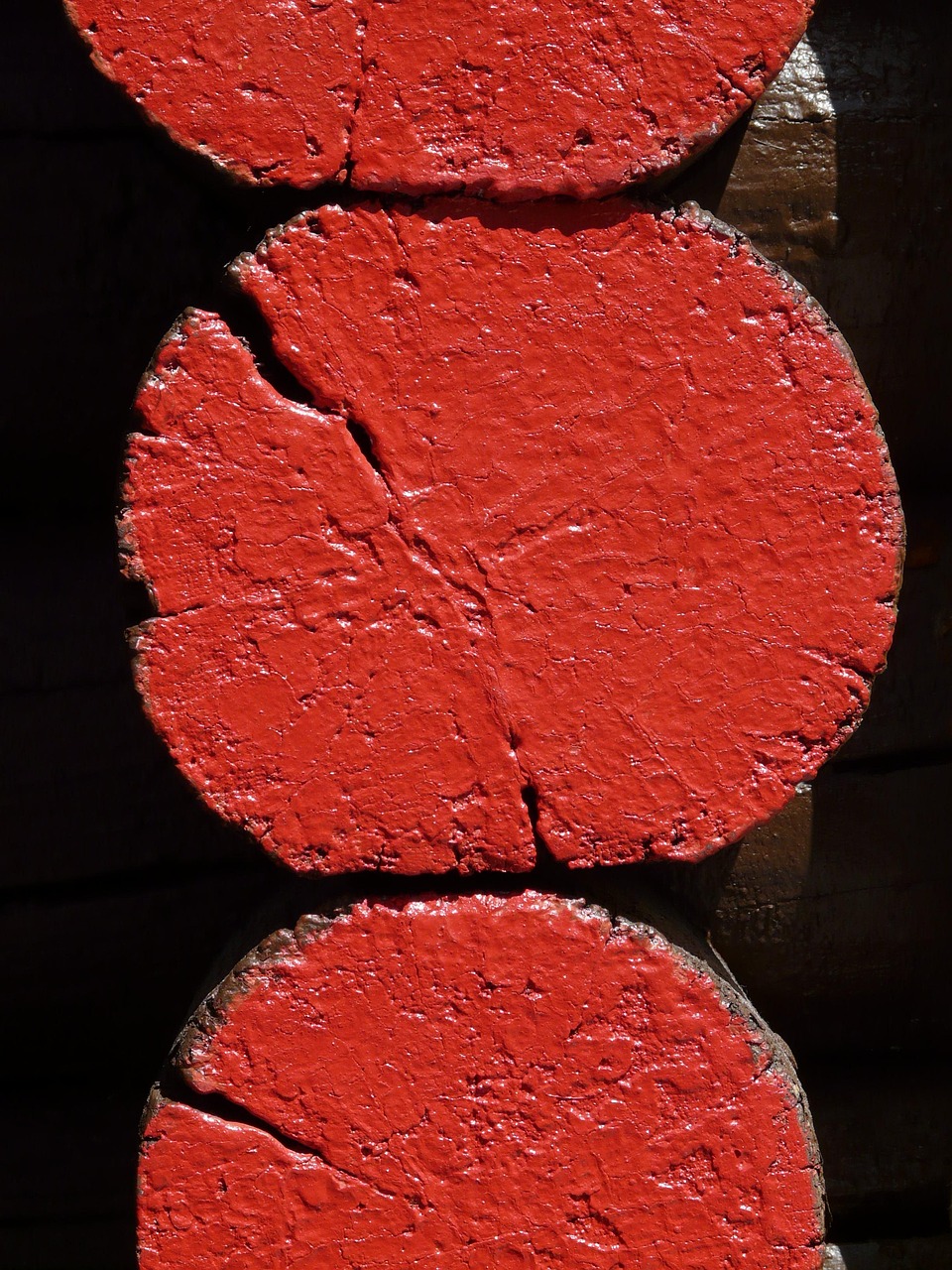 holz, holzbalken, anstrich, lackierung, farbe, rot, braun