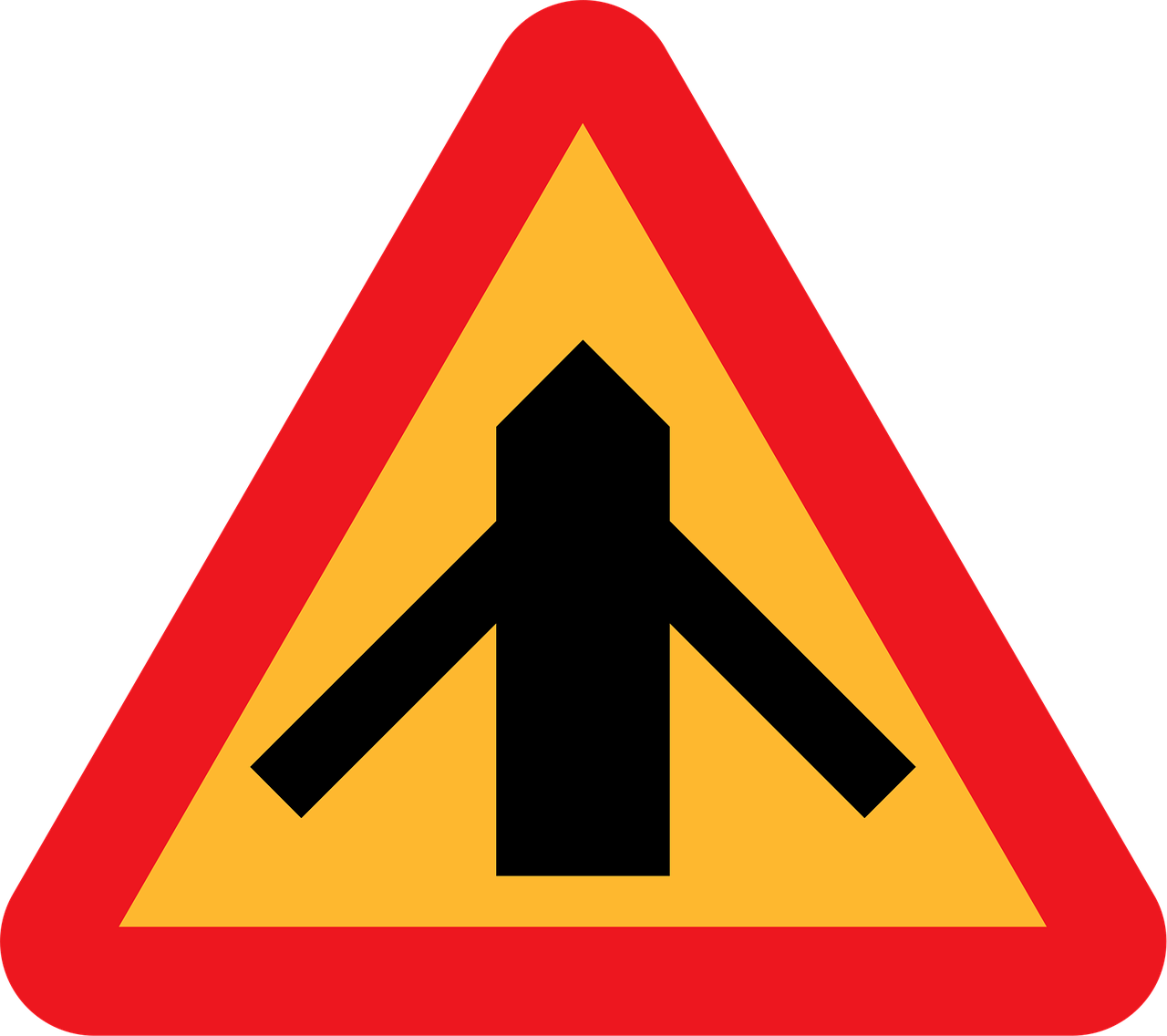 verkehr fusioniert, verschmelzen, straßenschild, warnschild, vorsichtszeichen, autobahnschild, verkehrsschild