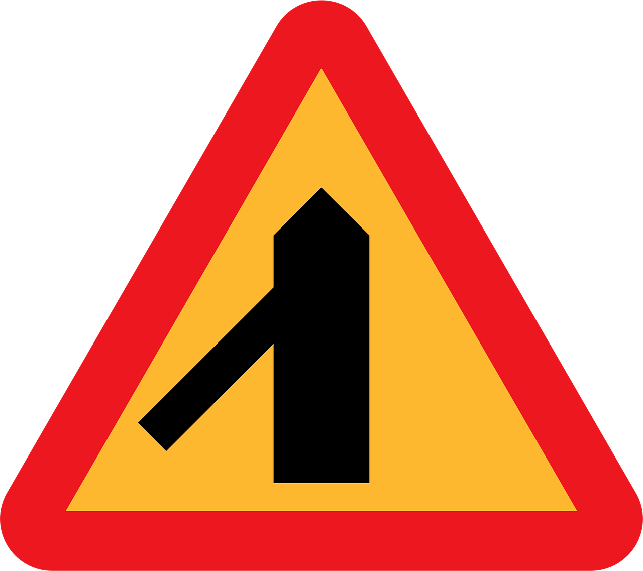 verkehr fließt von links ein, verschmelzen, links zusammenführen, straßenschild, verkehrsschild, autobahnschild, vorsichtszeichen, warnschild