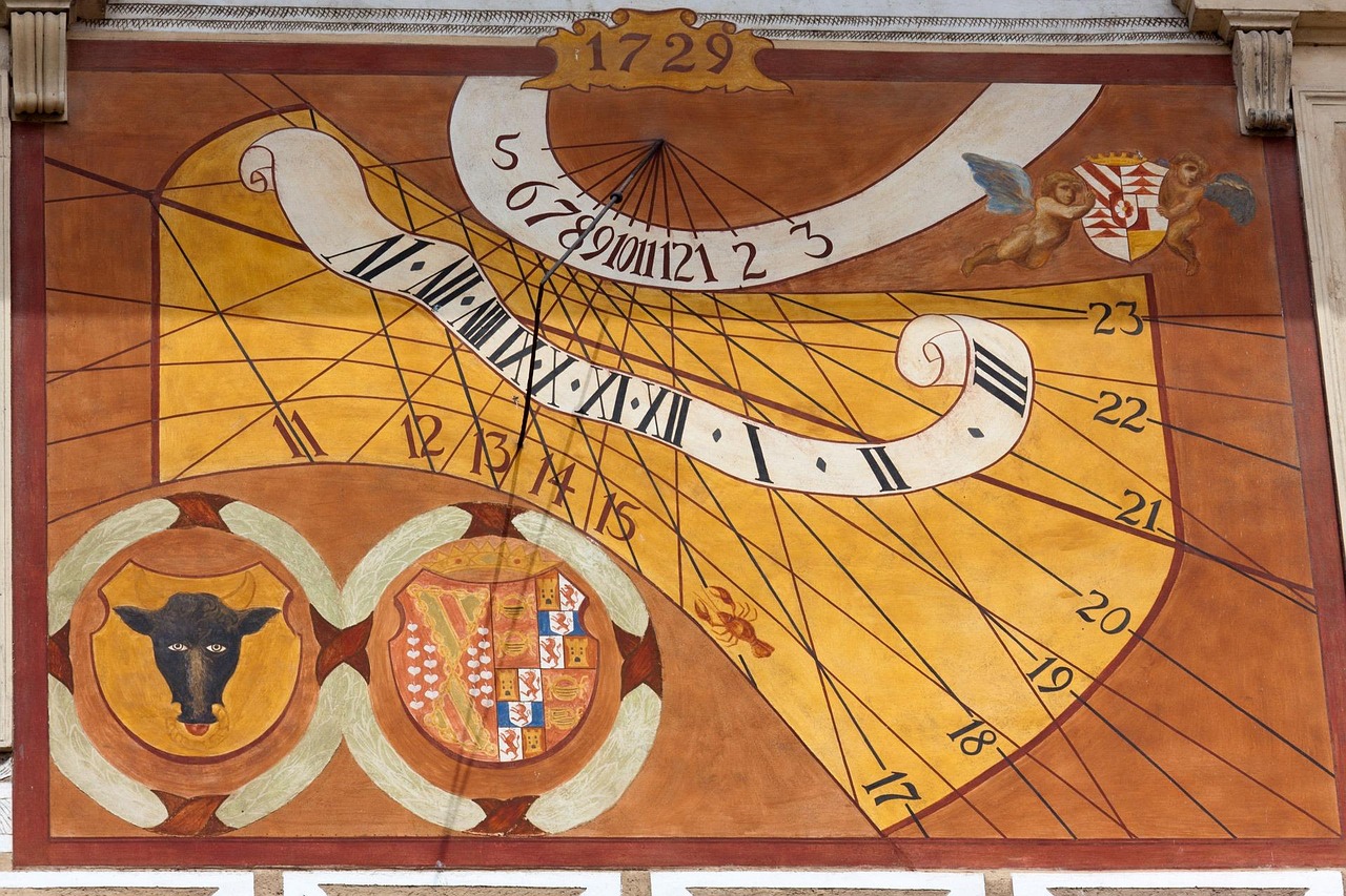vintage, dial, ancient, old, czech republic, unesco, clock, wall, litomysl, sundial, decoration, renaissance, historic, design, nature, time, historical, heritage, sun, castle, brown clock