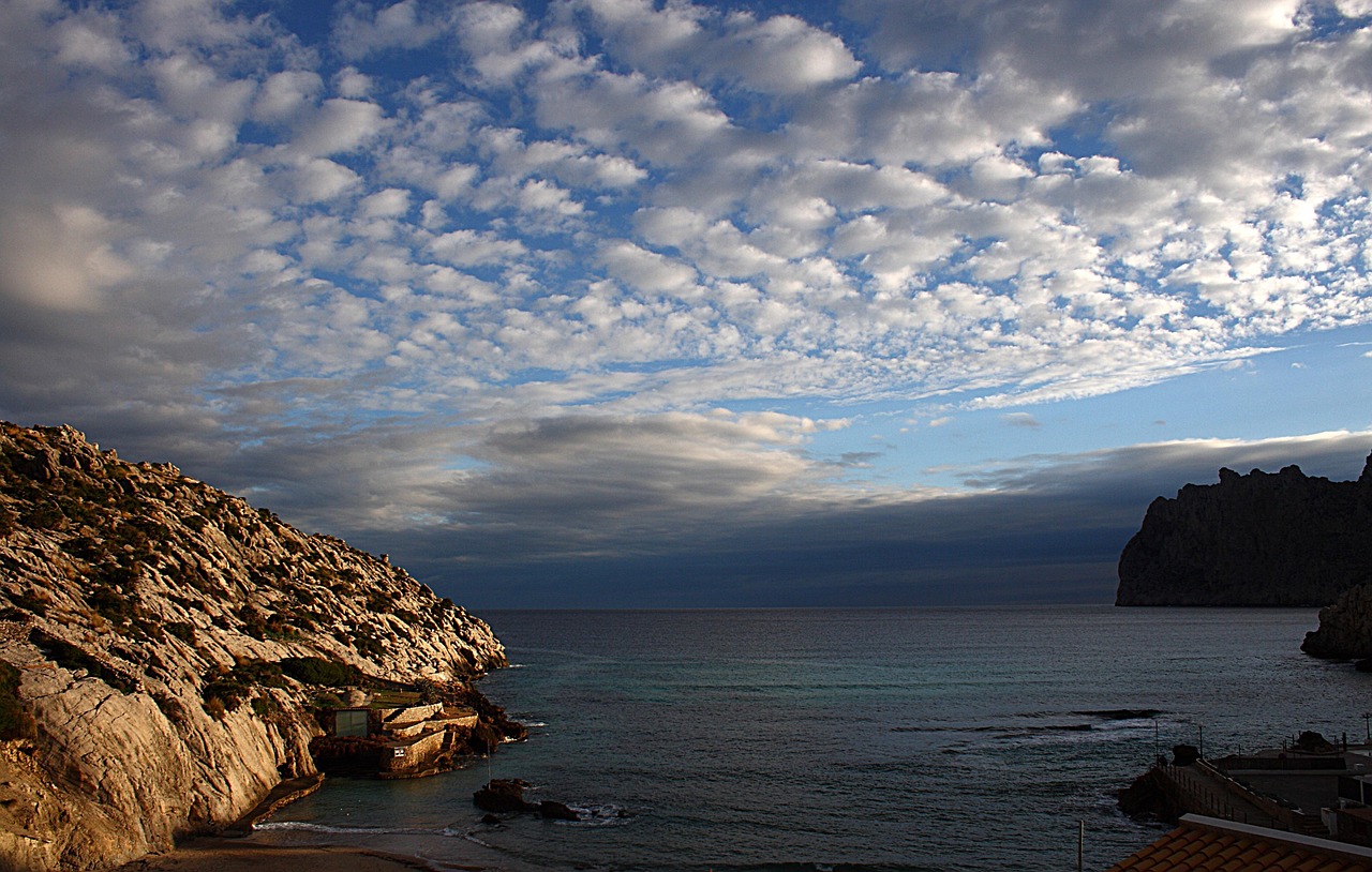 clouds, cala san vicente, mallorca, nature, sea, darling