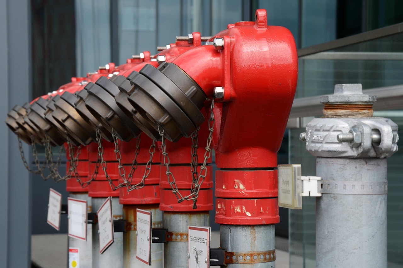 hydrant, wasser, natur, rot, feuer löschen