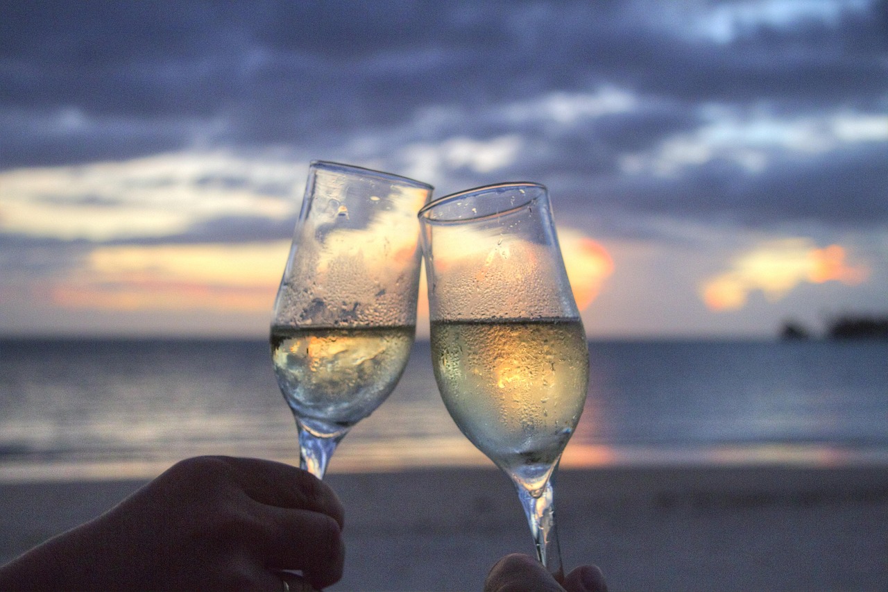 brille, sekt, beifall, sonnenuntergang, abend, samoa, flitterwochen, hochzeit, feier, trinken, romantisch, sprudelnd, sekt, sekt, sekt, sekt, sekt