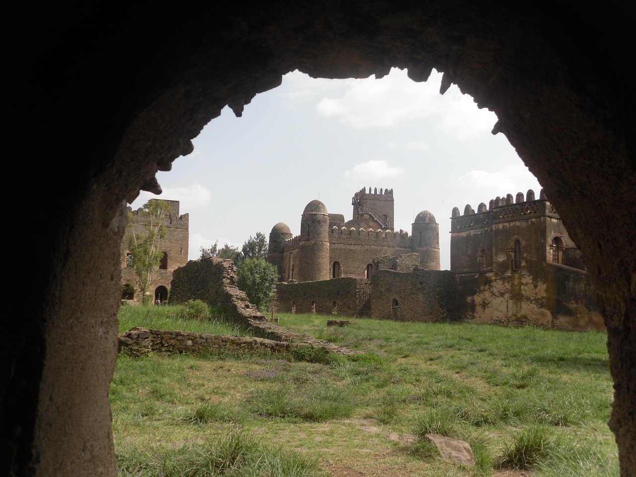 gonder, kasteel, ethiopië, mijlpaal, cultuur, ruïnes, oud, geschiedenis, historisch, monument, structuur, architectuur