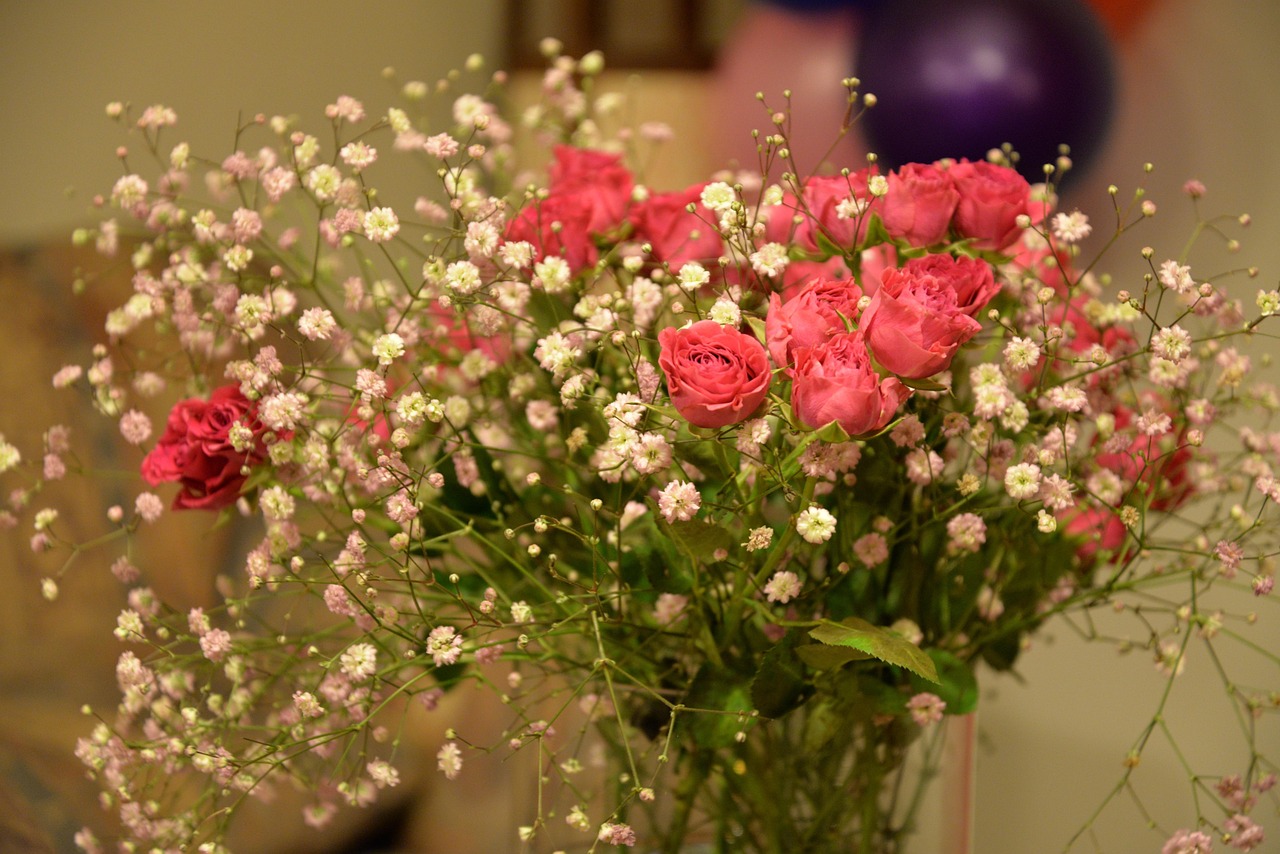 flower arrangement, nature, flowers, roses, pink, bouquet, flower, ornament, pink roses, flower wallpaper, beautiful flowers, they jaron with flowers, flower background, table topper