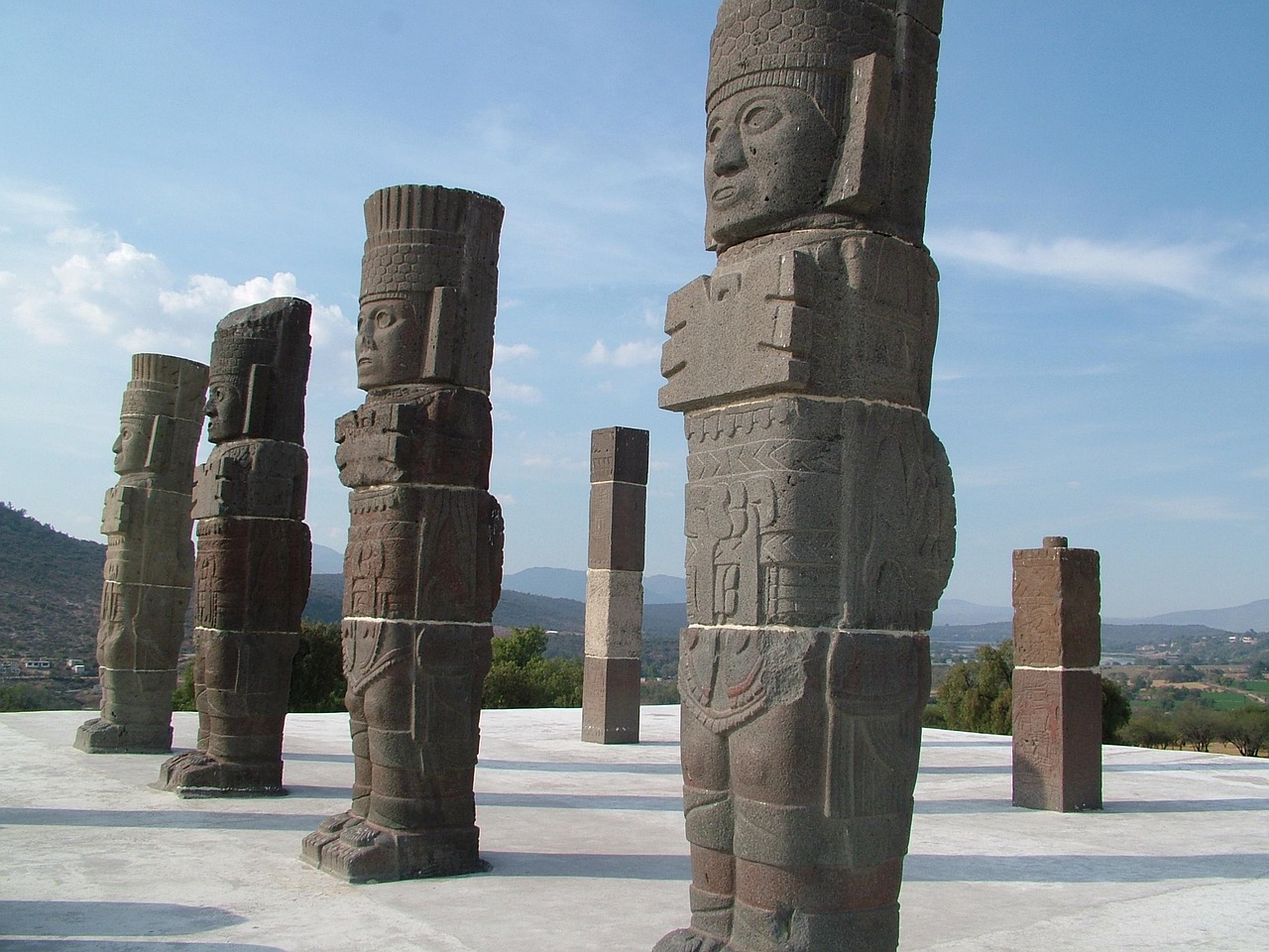 gruzy, archeologia, tuła, sceneria, meksyk