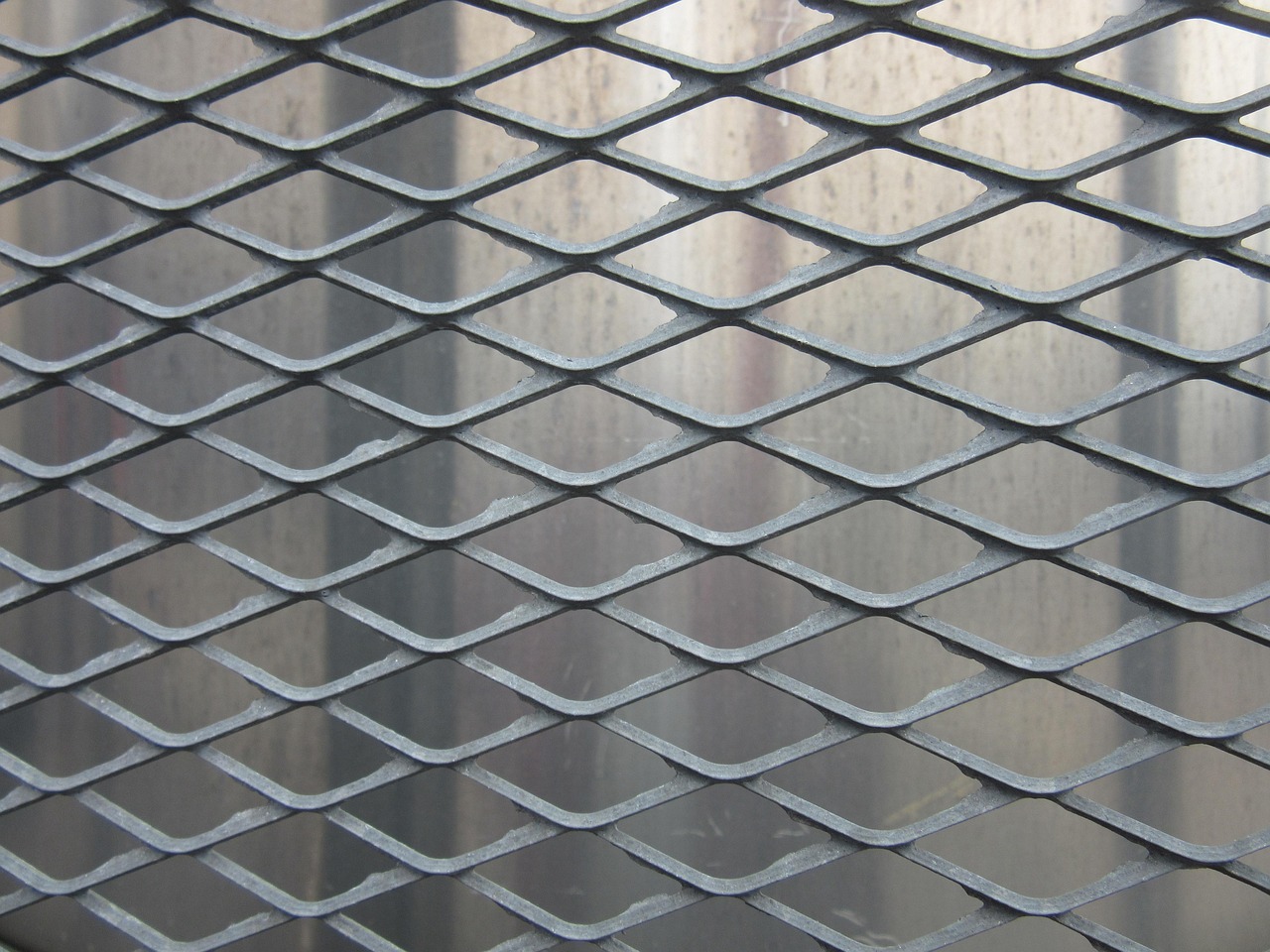grid, metal, pulled, metal grille, regularly, template