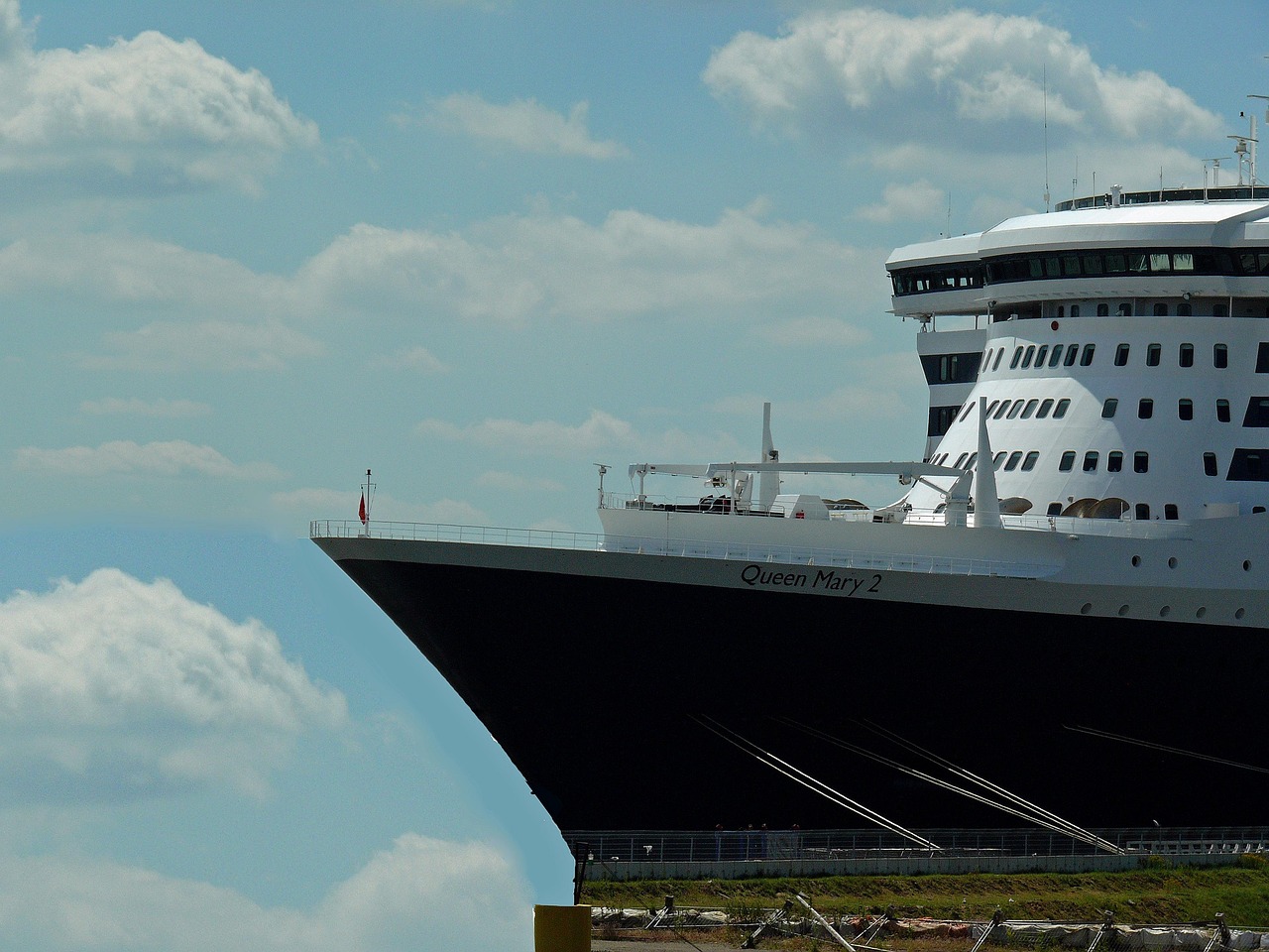 dok, statek, łaba, port, hamburg, w suchym doku, queen mary 2, warsztat naprawczy, warsztat naprawy statków, stocznia, pływający dok, suchy dok, natura, woda