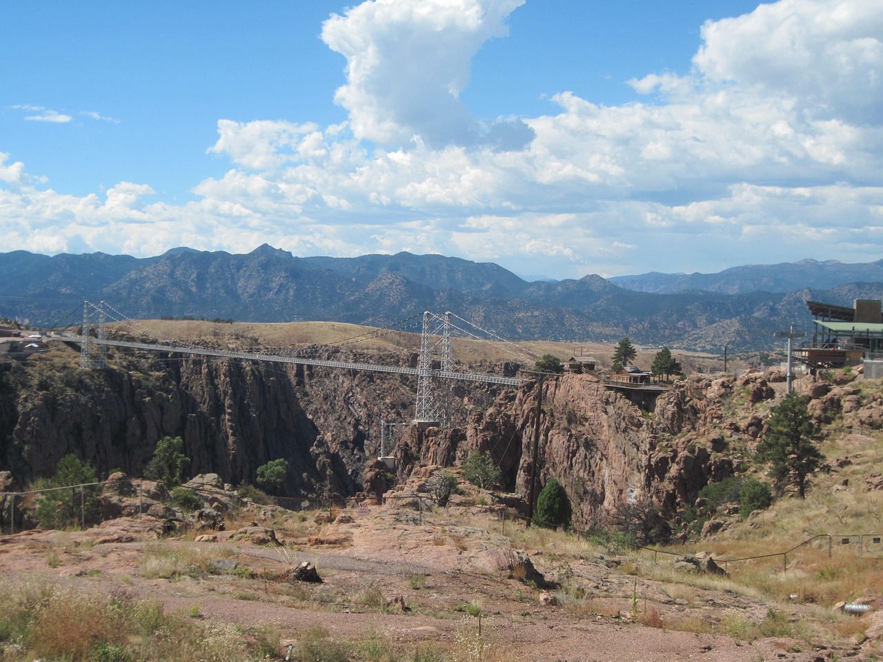 мост парк на royal gorge, колорадо, мост, окачване, ориентир, америка, сащ, пътуване, парк, ваканция, туризъм, живописен, изглед, лятна ваканция