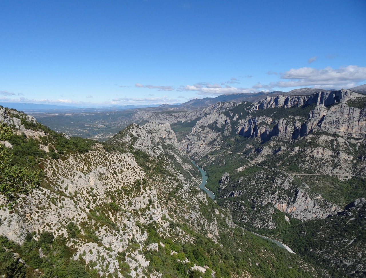 gorge du verdon, франция, прованс, изглед, син, скали, пейзаж, европа, дефиле, пътуване, рок, река, природата, живописен, декор, планини