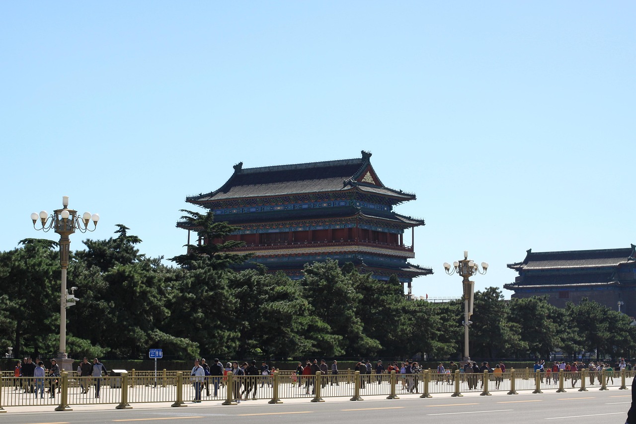 zhengyangmen, beijing, historialliset rakennukset, etuovi, matkailukohde, kiina, ovi, kaupunki