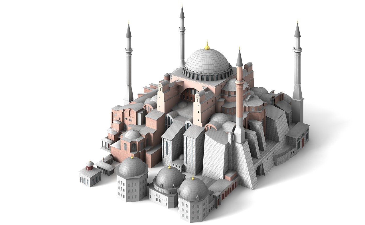 hagia, sophia, istanbul, gebouw, kerk, bezienswaardigheden bekijken, historisch, toeristen, attractie, mijlpaal, facade, reizen, steden, reis