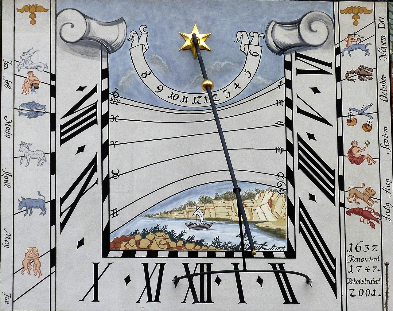 sundial, clock, time, pointer, time display, old, sun course, timepiece, historic center, sundial, sundial, sundial, sundial, sundial