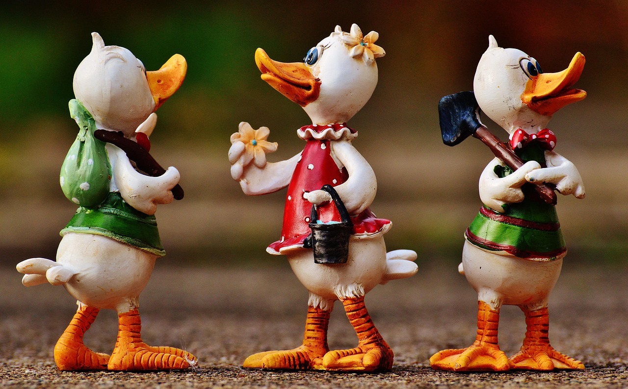 ducks, fun, group, cute, artificial stone, figure, plumage, beak, poultry, group, group, group, group, group