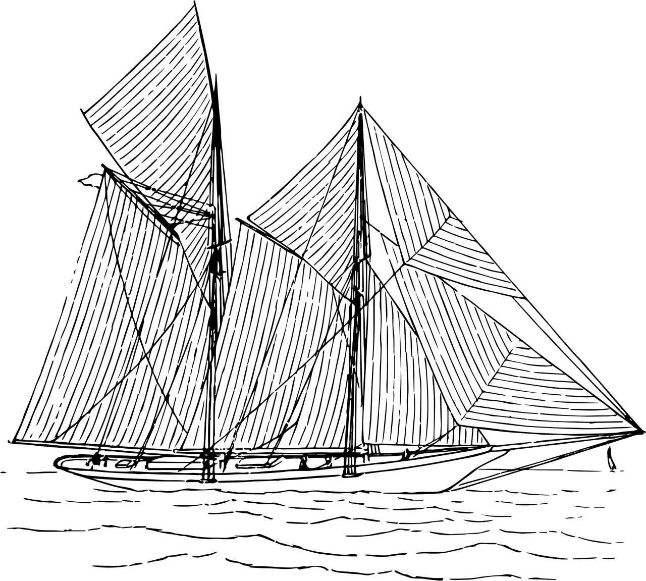 båt, segling, fartyg, transport
