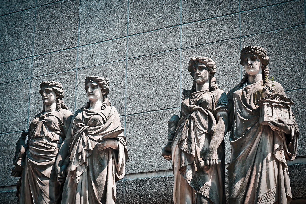 standbeelden, steen, ornament, oud, monumenten bescherming, stad, historisch, dusseldorf, beeldhouwwerk, rock carving, figuur, stone standbeeld, bezienswaardigheden bekijken, gebouw, stone sculpture, monument, architectuur, bezienswaardigheden