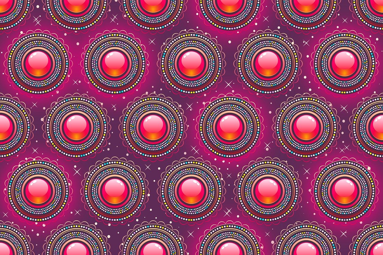 abstract, circle, gem, pattern, background, shine
