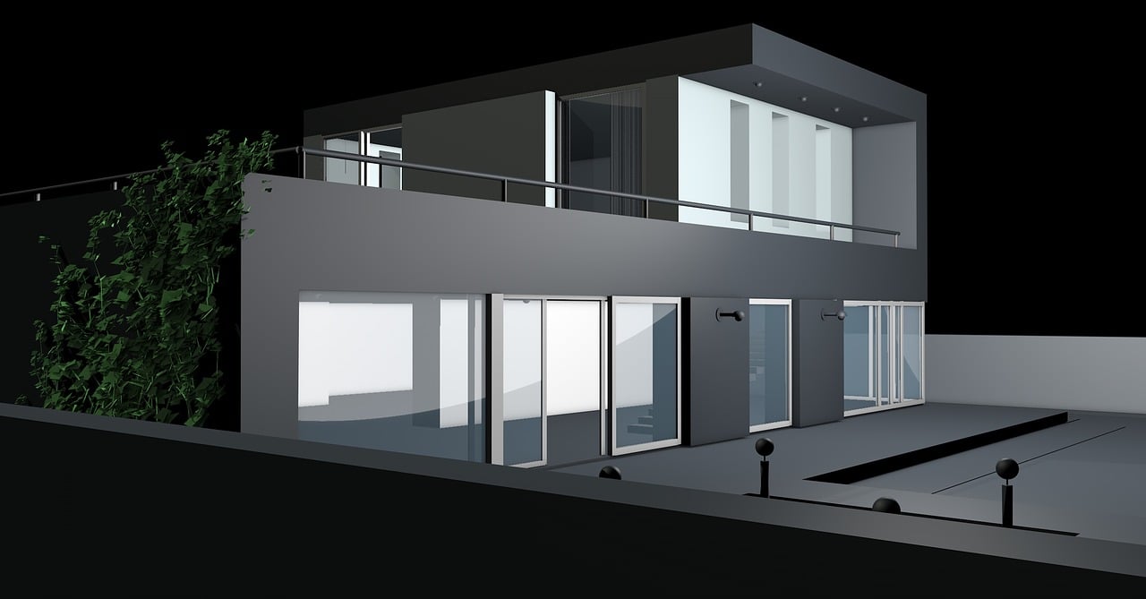 entwurf, architektur, villa, nacht, modernes, haus, bauen, gebäude, abstrakt, bauelement, fenster, modern, zeichung, design, galerie, lichtquelle, 3d entwurf, wohnraum, hausbau, muster, bau, villa, villa, hausbau, hausbau, hausbau, hausbau, hausbau