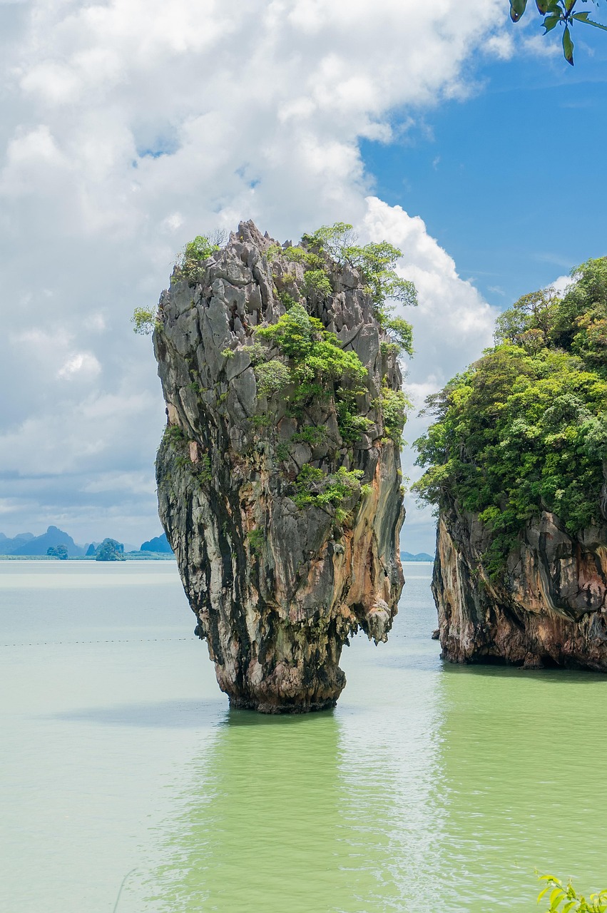 варовикова скала, залив phang nga, пейзаж, естествен, планина, рок, океан, море, пътуване, известен място, природата, тайланд, азия, остров джеймс бонд, остров, залив, ваканция, тропически, ориентир