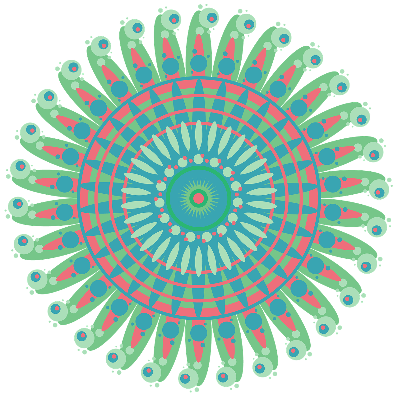 mandala, mönster, cirkel, geometrisk, former, abstrakt