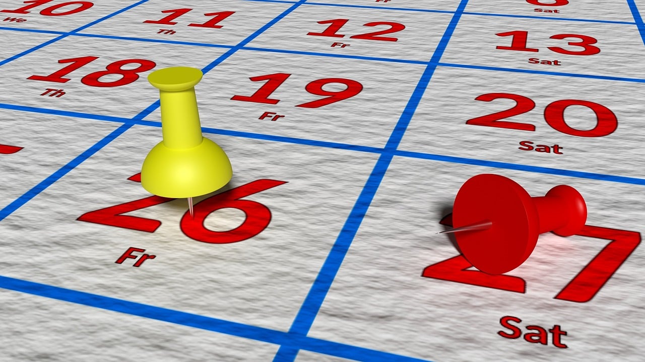 stecknadeln, kalender, termin, arbeit, büro, 3d, blender, cgi, rot, gelb, kalender, kalender, kalender, kalender, kalender, termin