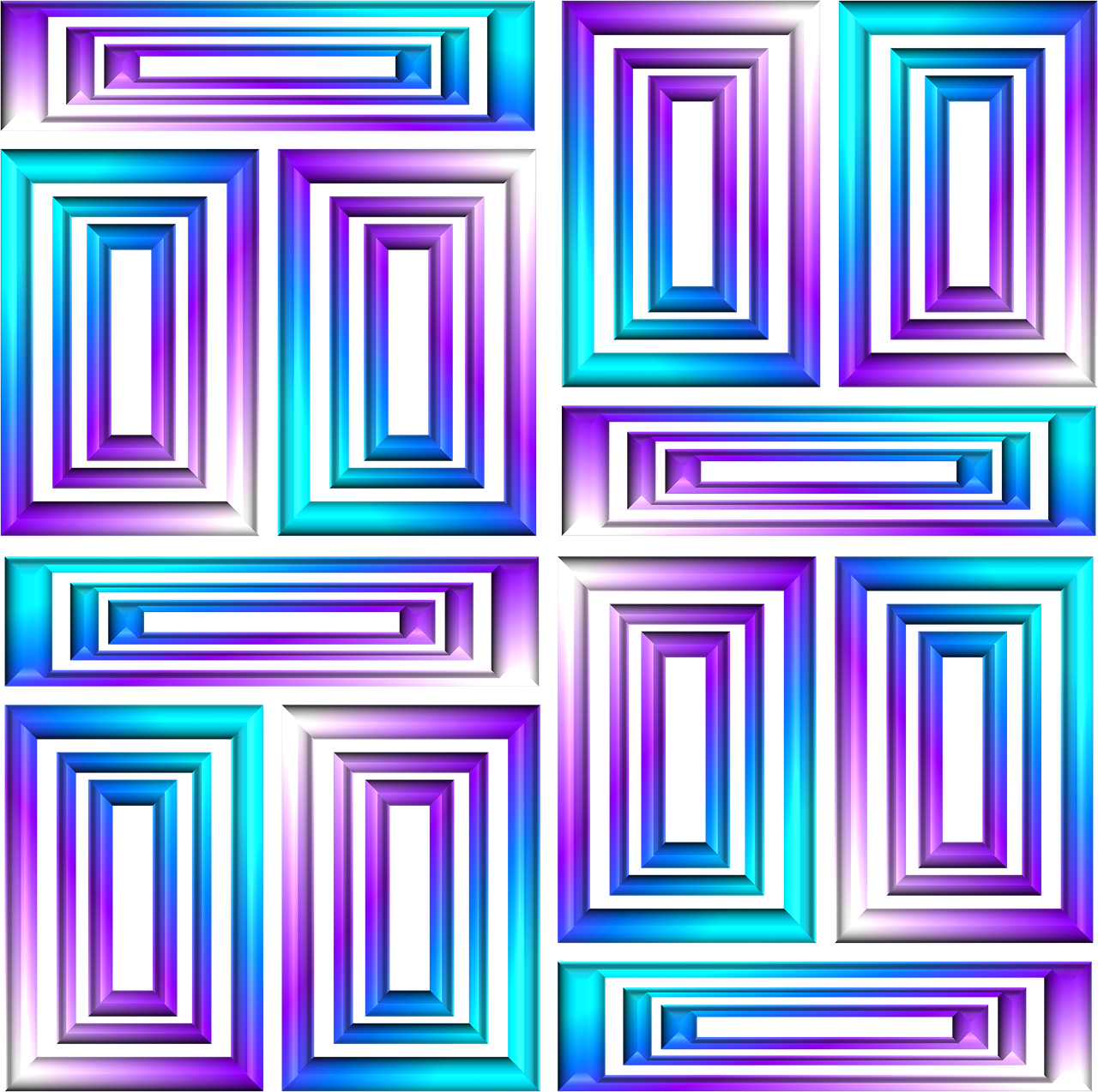 geometryczny, 3d, metaliczny, wodny, purpurowy, gradient, zagnieżdżone, pudła, tekstura, struktura, mozaika, sieć, blask, błyszczący, sheen, świecenia, odbicie, wymiar, postrzeganie, głębokość, wzór, twórczy, streszczenie, projekt, kształty, odcienie, styl, zabawa, uroczystość, dekoracyjny, dekoracja, wakacje, lekki, żywy, jasny, kolorowy, przezroczysty