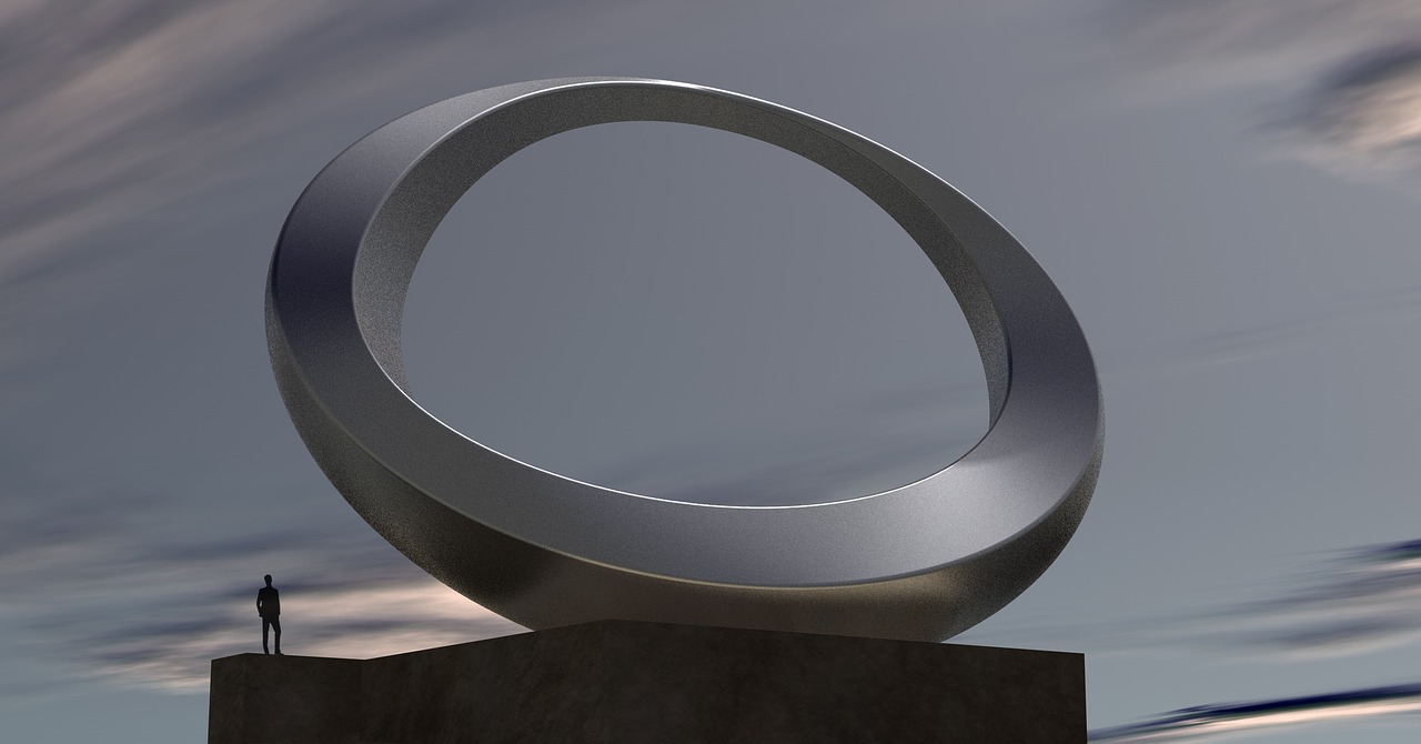 rzeźba, projekt, architektura, nowoczesny, budynek, odbicie, sztuka współczesna, struktura, niebo, 3d, wykonanie