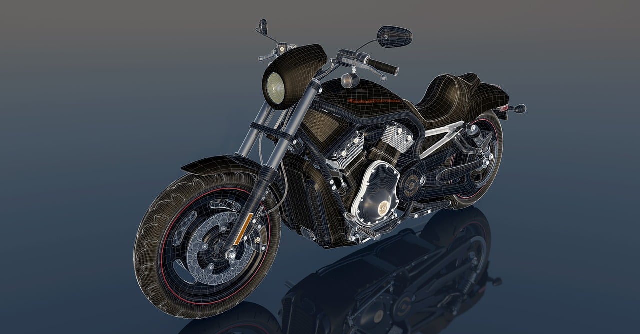 harley, davidson, motocykl, motocykle, harly-davidson, maszyna, rower, stary motocykl, pojazd, wykonanie, 3d