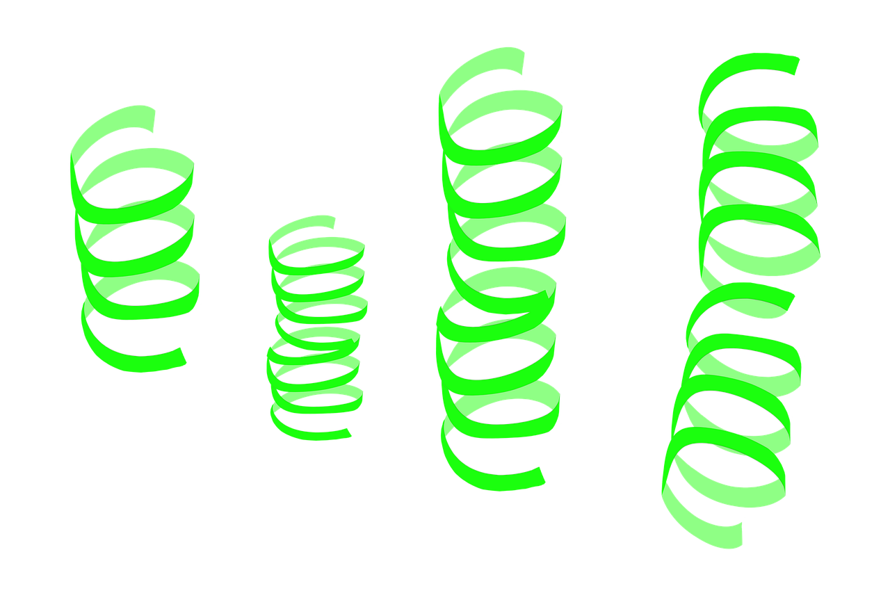streamer, party, sylvester, carnival, ringed, partyaritkel, green, celebration, decoration