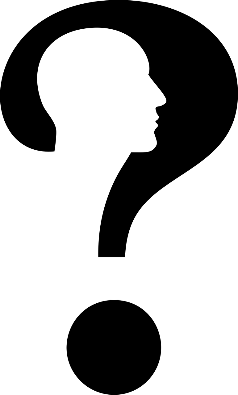 cranium, head, human, people, persons, male, man, profile, silhouette, art, brain, computation, compute, contemplate, knowledge, punctuation, question mark, text, think, thought, type, typography, understand, unknown, confusion, brain, question mark, question mark, question mark, question mark, question mark