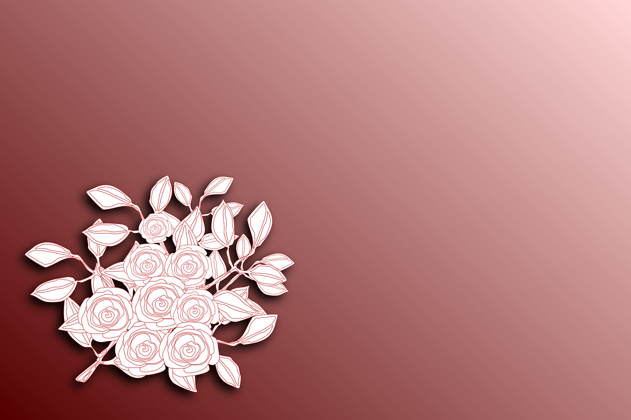 roses, flowers, floral, flowery, branch, plants, garden, spring, nature, tenderness, 3d wallpapers, floral background, colorful, feeling, bouquet, sheets, paper, 3d, shadows, indentations, vegetation, vegetable, valentine, love, lovers, background, postcard, free images, free illustrations