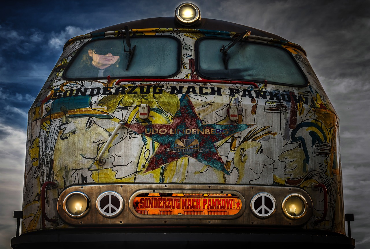 loc, story, special train, broken, udo lindenberg, historical, nostalgia, locomotive, railroad, train, pankow, at that time, old, railroad nostalgia, diesel, retired, multicoloured, obsolete, shut down, berlin, front, rail, railcar, discarded, memory