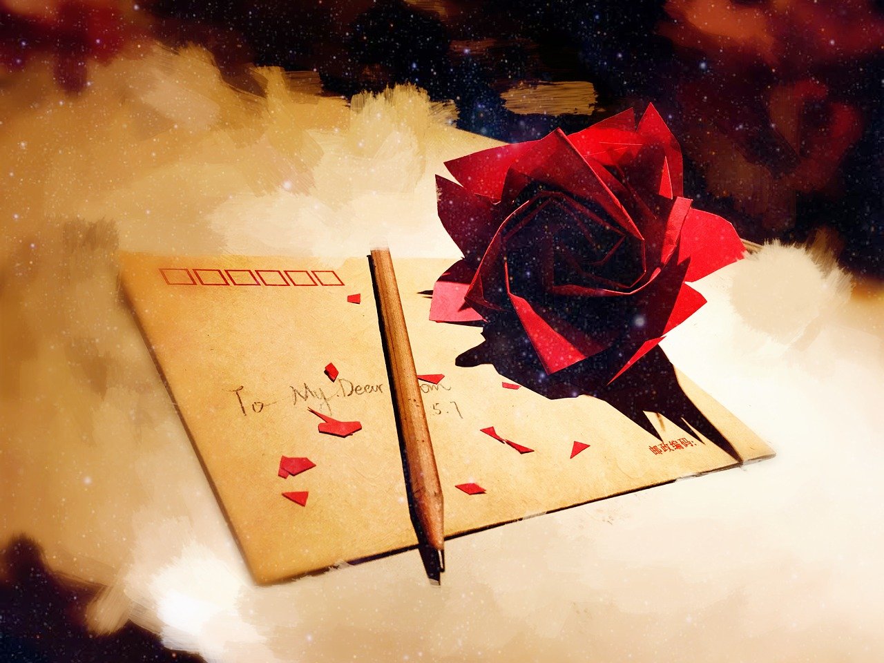 buchstabe, schönen muttertag, liebesbriefe, rose, handbuch, zum muttertag
