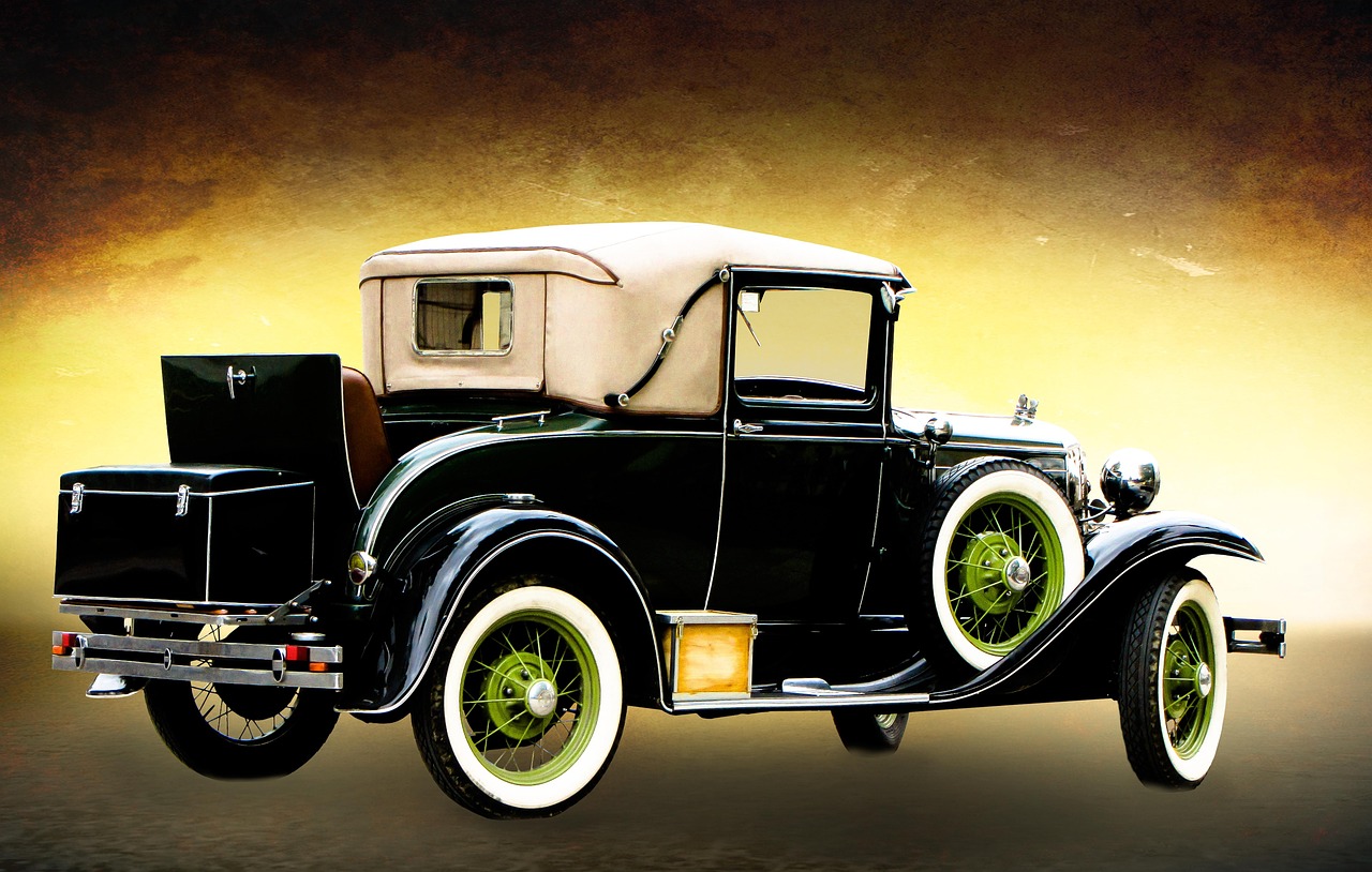 voertuig, vervoer, auto, antieke auto, nostalgie, oldtimer auto, reizen, vakantie, rijden, oude auto, klassiek, band, autoband, velgen, bovenkant, koffer, zeldzaamheid, fender