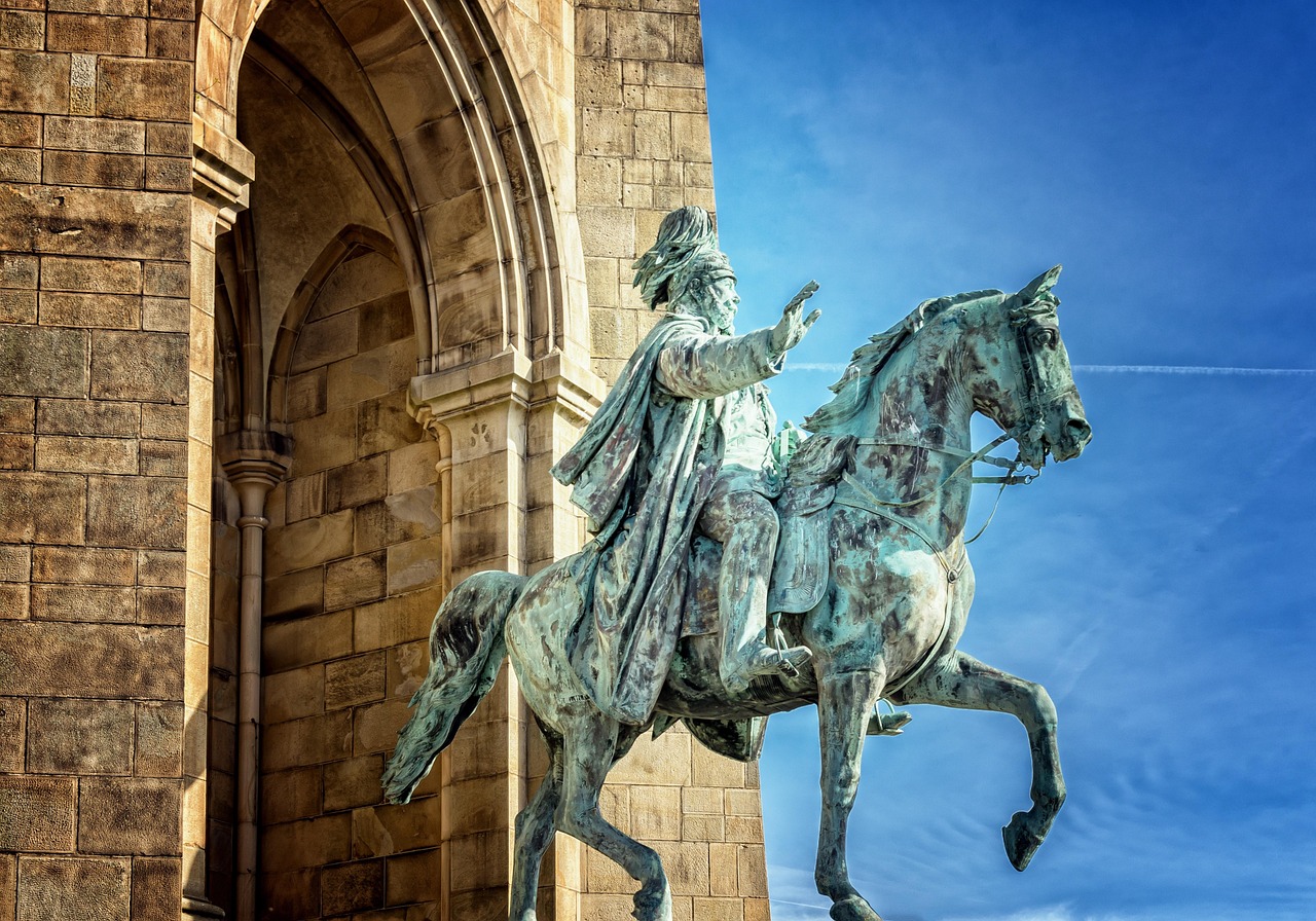 kaiser willhelm, germany, hagen, nature, monument, outlook, landmark, historical, greeting, equestrian, horse, sightseeing, statue, sculpture, equestrian statue, story, imposing, architecture