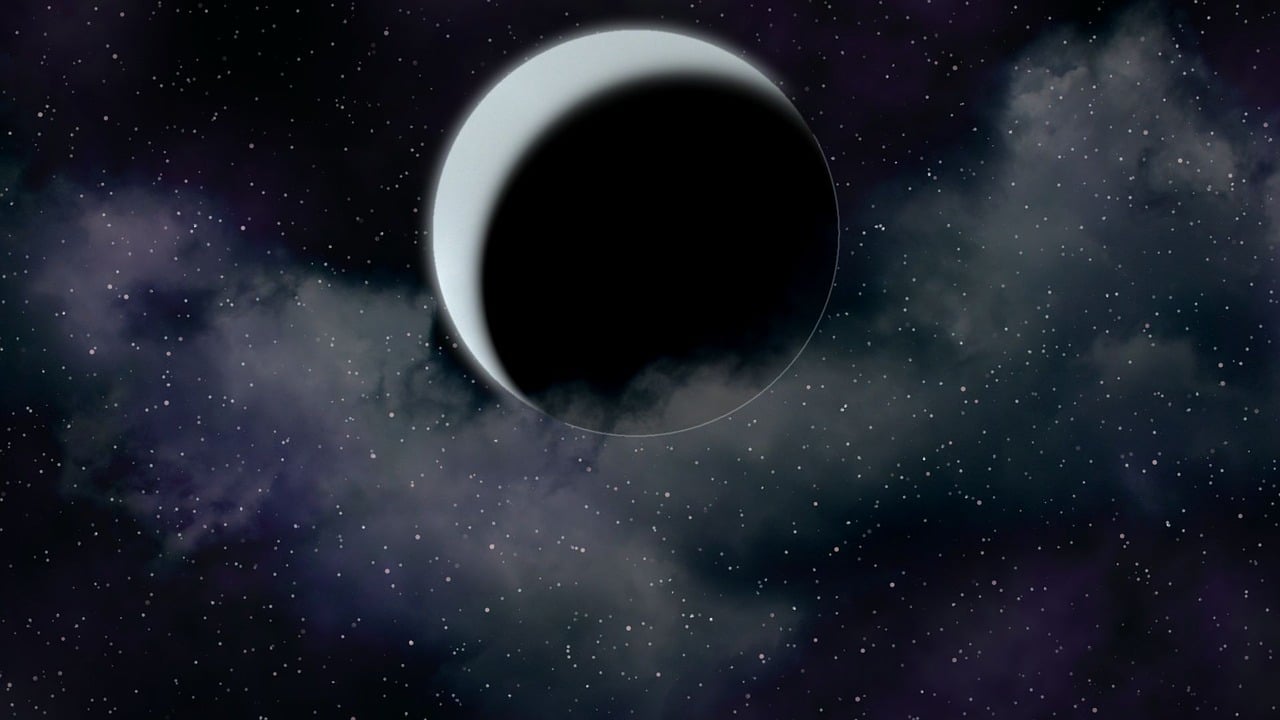 new moon, sky, night sky, stars, clouds, background, blue moon, blue news, nature, blue new