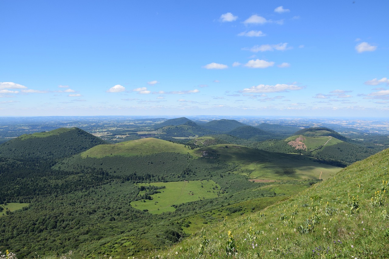 volcanoes, auvergne, chaîne des puys, landscape, panorama, nature, view of the puy-de-dome, auvergne, auvergne, auvergne, auvergne, auvergne