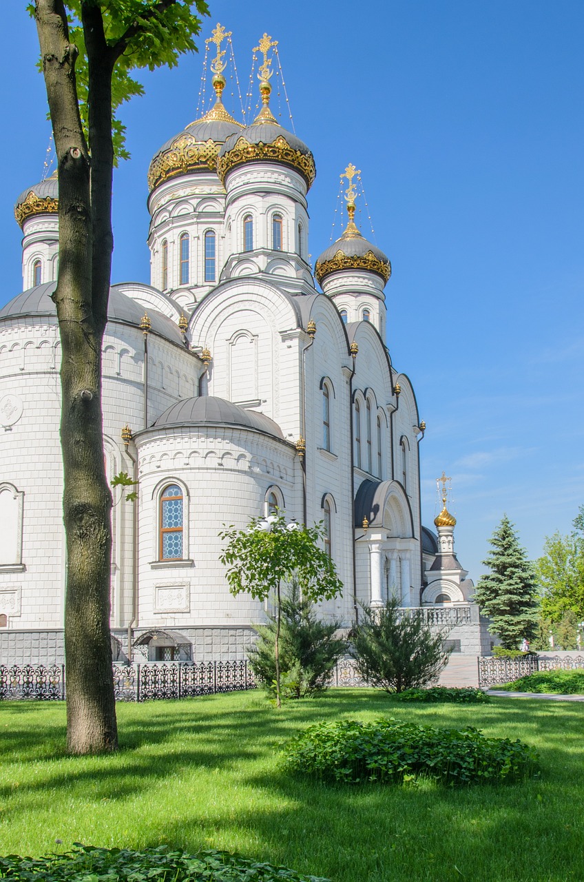 temple, cathedral, church, crosses, dome, orthodoxy, architecture, beautiful temple, religious, sight, building, christianity