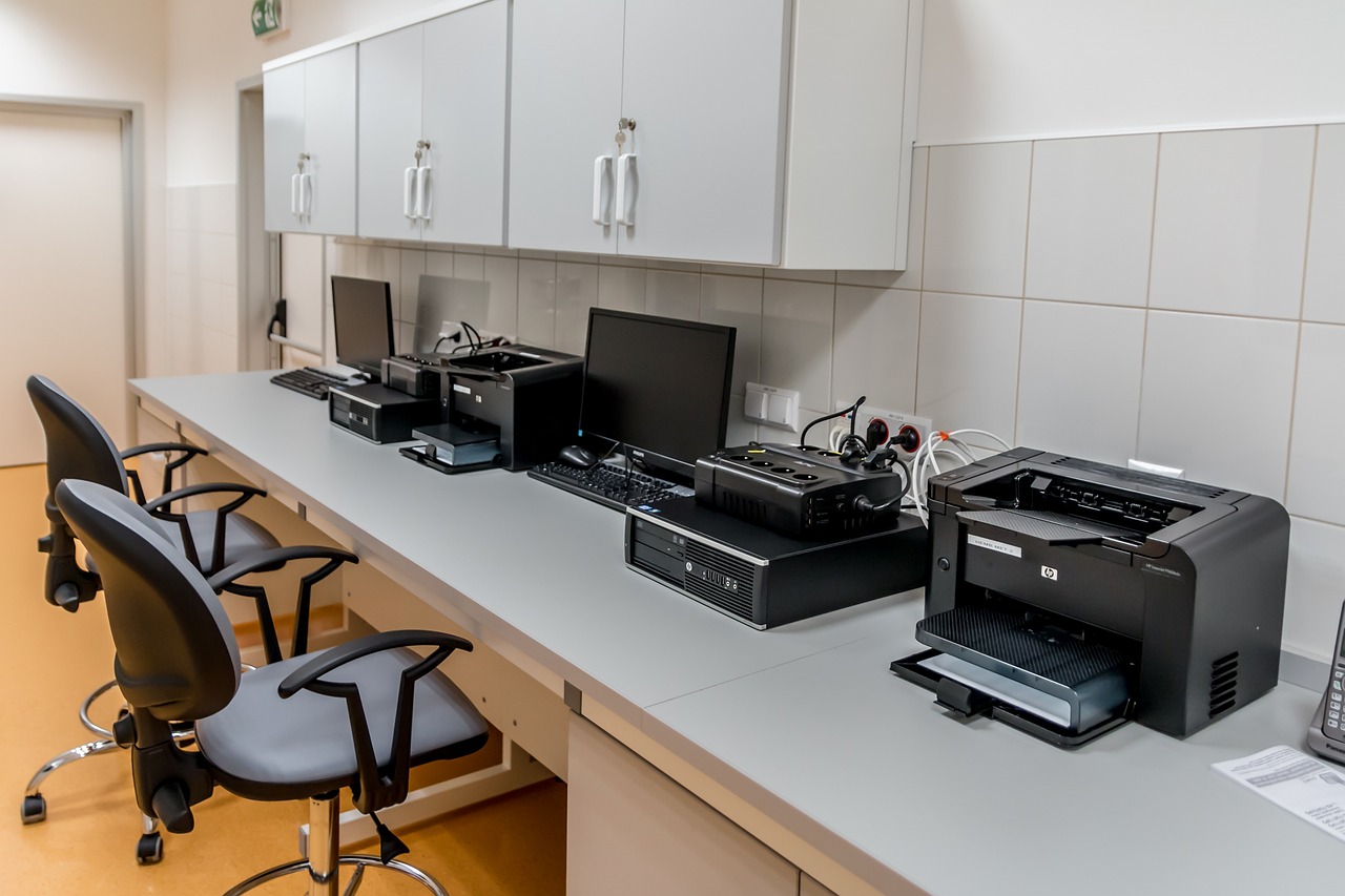bureau, l'imprimante, matériel, moniteur, ordinateur, electronics, écran