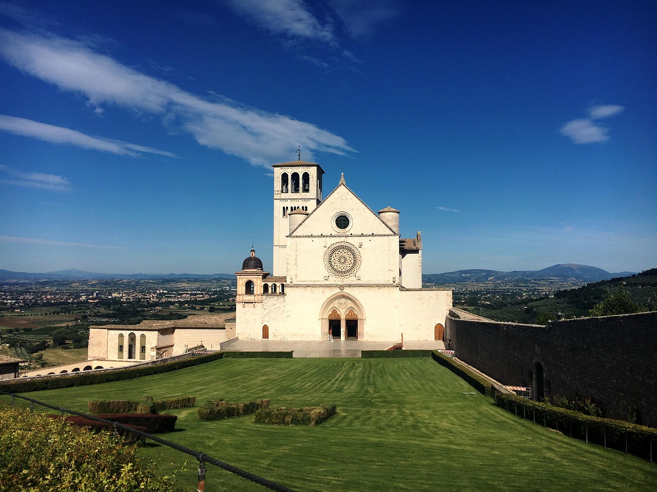 assisi, katso, panorama, italia, muistomerkit, kirkko, temppeli
