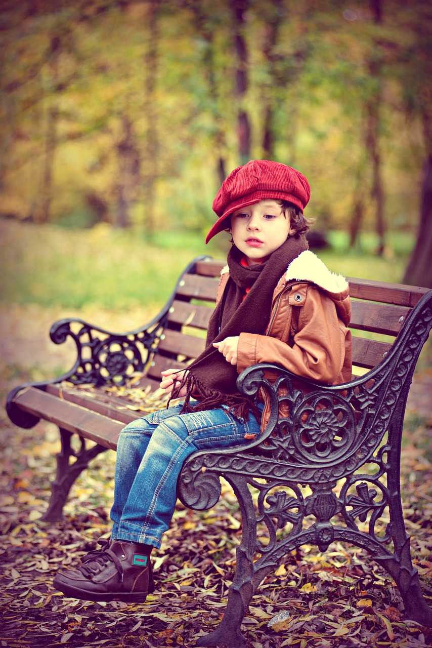 the park, boy, baby, bench, small child, child, photographing children, a cute baby, kid, childhood, kids