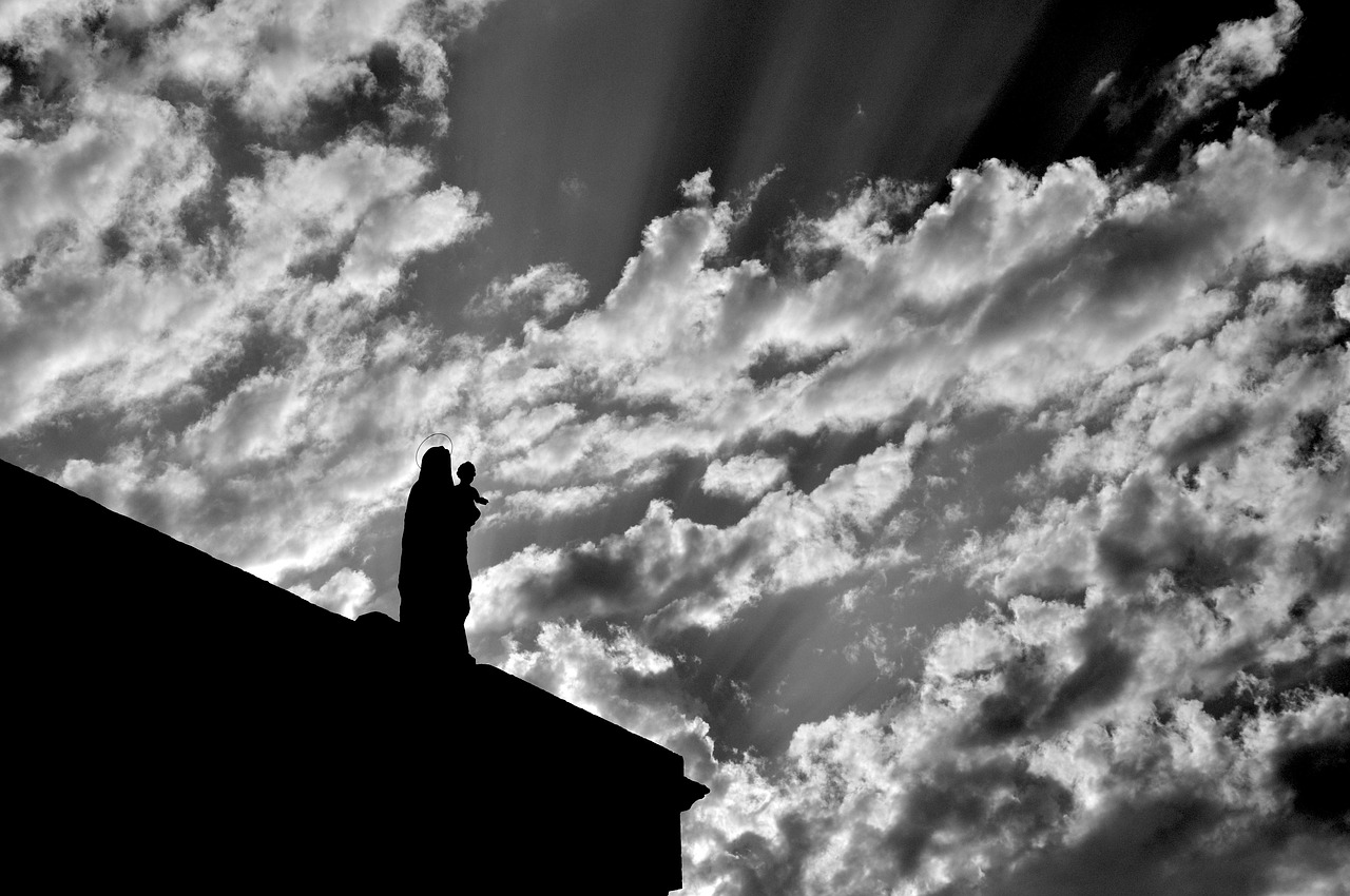 outdoors, sky, nature, people, to travel, silhouette, sun, monochrome, landscape, high, sunset, clouds, statue, downtown, vacation, city, sunset sun, italy, south, grottaglie, history, antiquity, italian, culture, geography, tourism, historic village, sacred way, popular religiosity