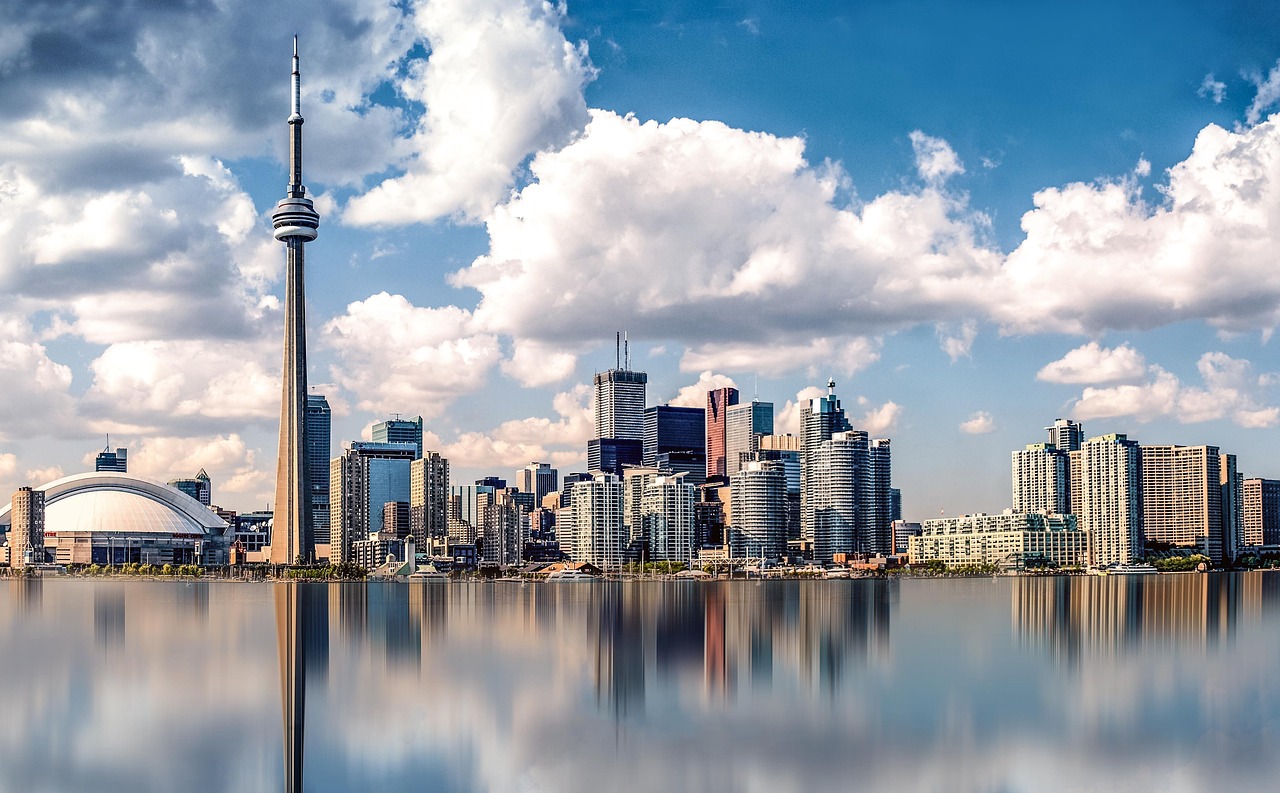 kanada, toronto, kaupunki, panoraama, taivas, vesillä, arkkitehtuuri, kaupunkimaisema, matka, julkisivu, horisonttiin, matkustaa, rakennus, pohdintaa