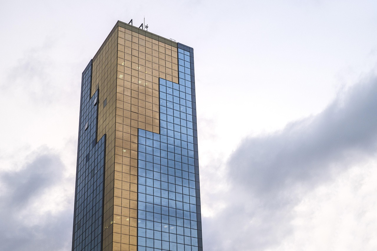 himmel, gebäude, natur, wolkenkratzer, hohe, city, glas, büro, geschäft, draussen, moderne, stadtbild, großes gebäude, city centre, horizont, fenster