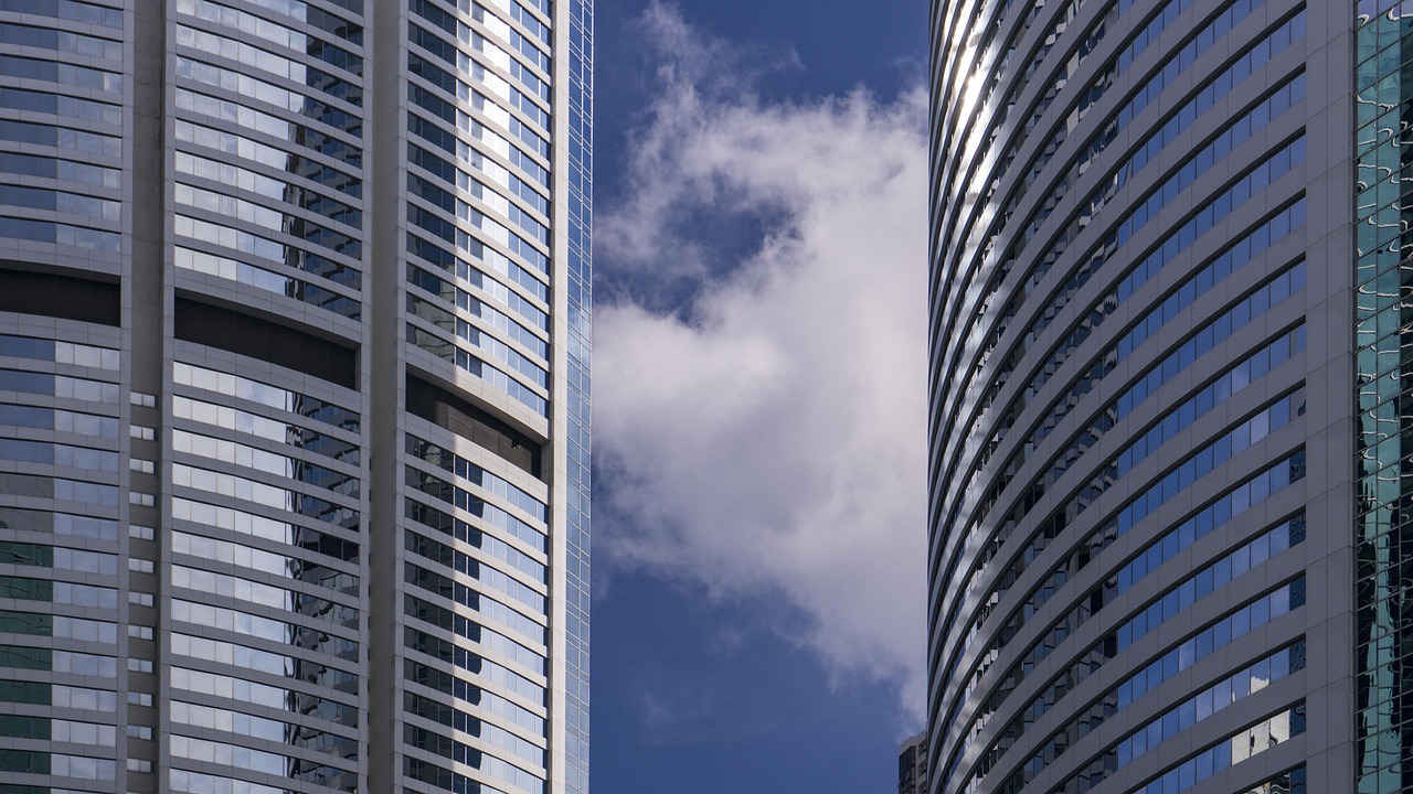 hohe, gebäude, wolkenkratzer, geschäft, glas, büro, großes gebäude, city centre, natur, moderne, fenster, himmel, urban, stadtbild, horizont, stahl, modern, city
