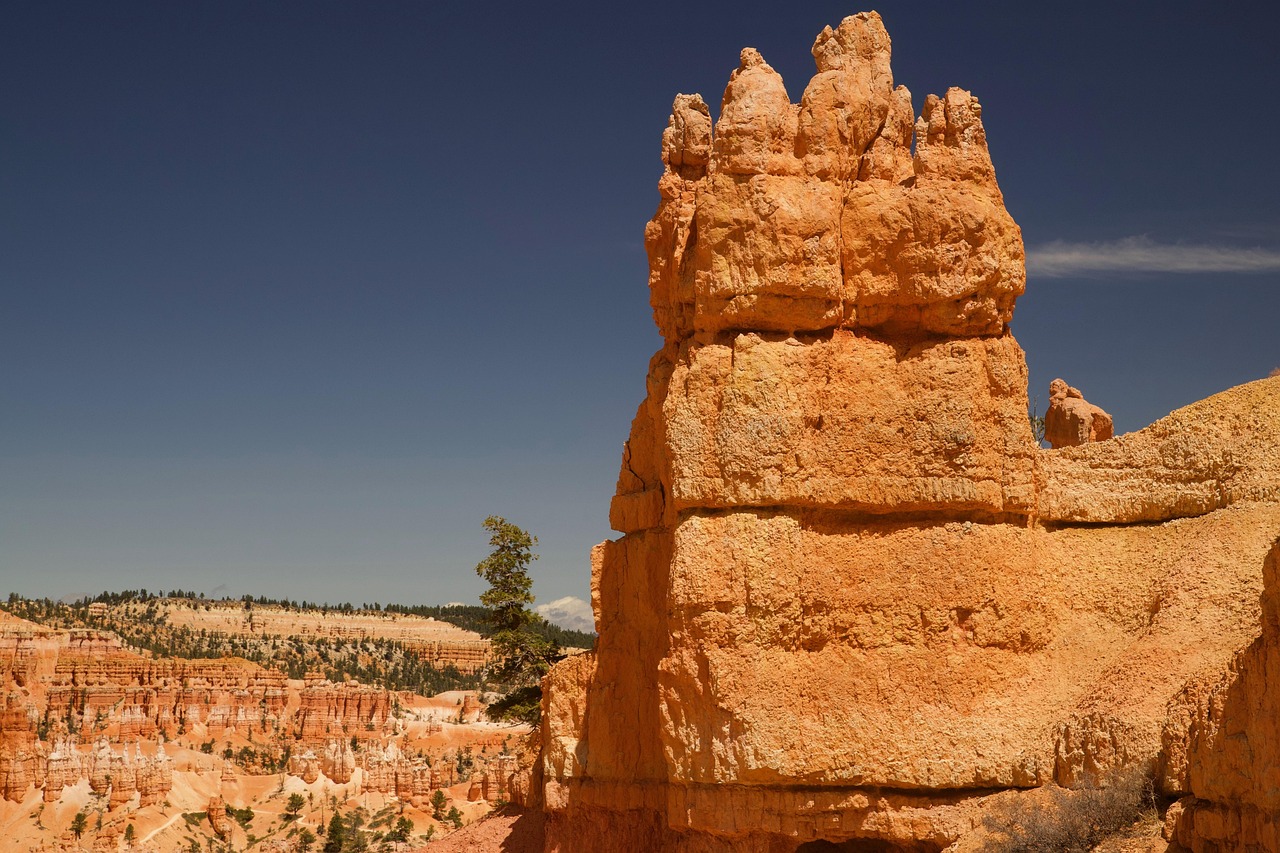 bryce, kaňon, národní, park, utah, příroda, skála, červené, amerika, usa, eroze, kámen, formace, přírodní, scénický, pískovec, pinnacle, venkovní, poušť, nebe, geologie, útes, památník