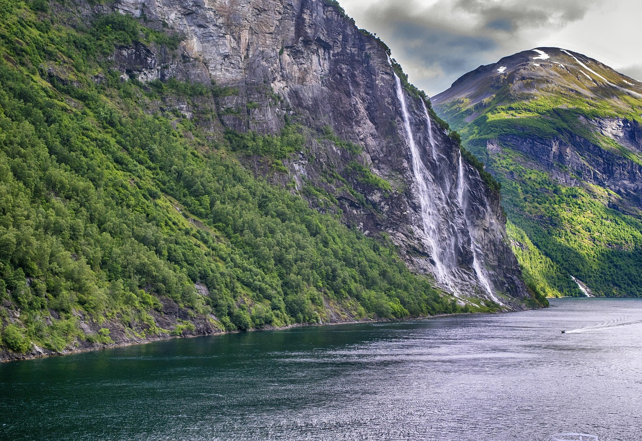 chutes d'eau, de, les sept, nature, sœurs, chute d'eau