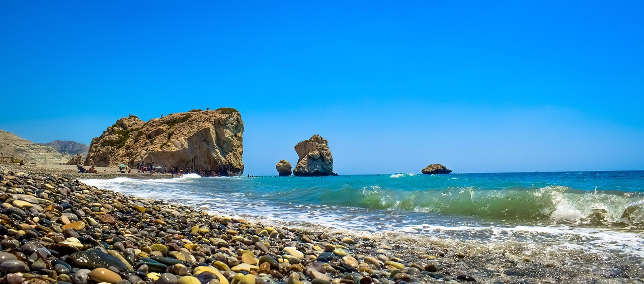 cyprus, petra tou romiou, aphrodite's rock, scenery, travel, coast, rock, sea, landscape, tourism, coastal, shore, blue, stone, nature, island, landmark, summer, blue travel, blue summer, blue rock, blue island, blue stone, cyprus, cyprus, cyprus, cyprus, cyprus