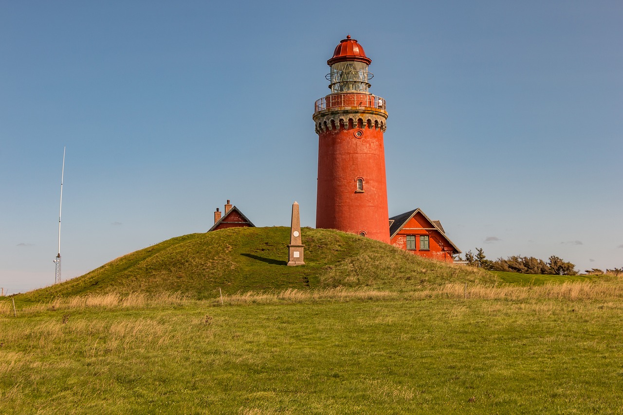 fyr, hav, danmark, kust, landskap, landmärke, natur, torn