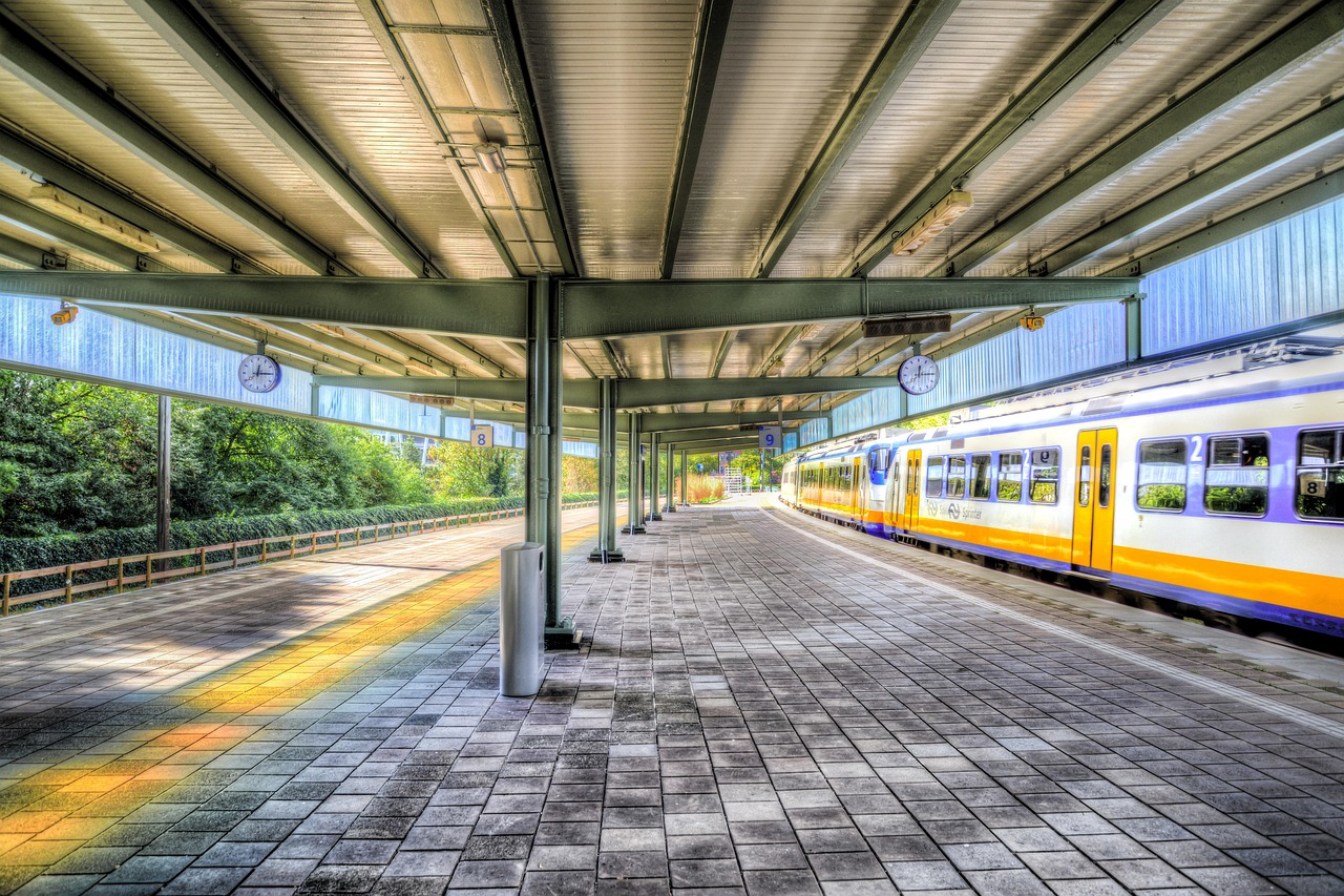 station, train, empty, dutch, amsterdam, hdr, railway, travel, platform, transport, urban, subway, metro, transit, city